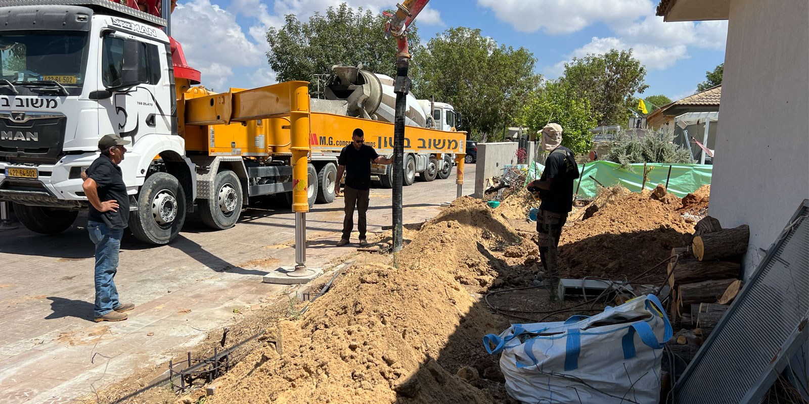 עבודות תשתית והתארגנות באתר